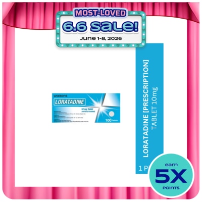 WATSONS GENERICS - WATSONS GENERICS Loratadine 10mg/ Tablet Sold Per Piece [PRESCRIPTION REQUIRED]