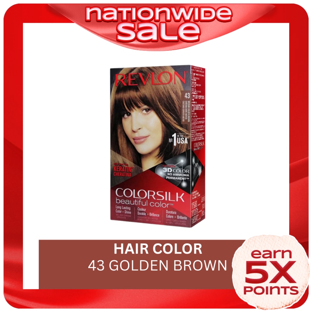 ColorSilk Medium Golden Brown 43