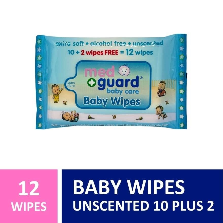 Baby Wipes 10 plus 2 Sheets