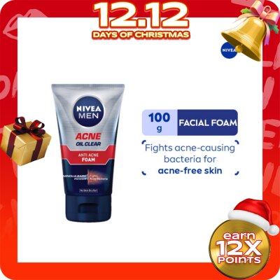 NIVEA MEN Facial Wash Acne Oil Clear Foam 100g