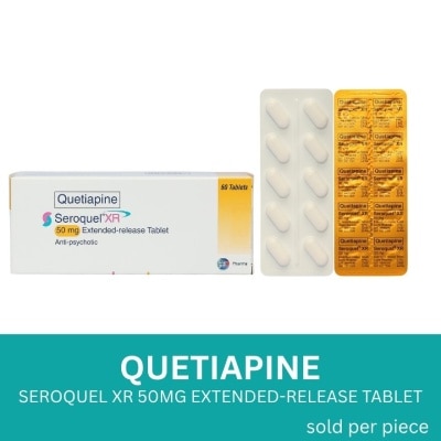 SEROQUEL - Quetiapine Fumarate 50Mg Xr 1 Tablet [Prescription Required]