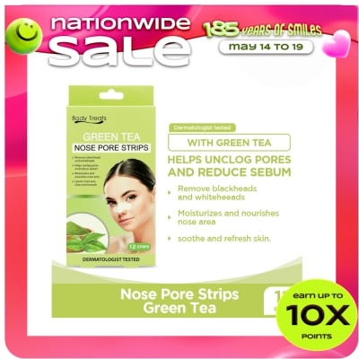 BODY TREATS - Nose Pore Strips Greentea 12s