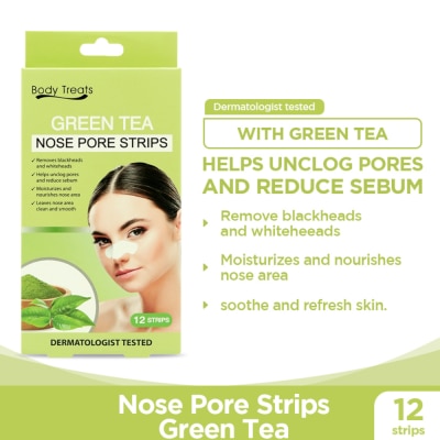BODY TREATS - Nose Pore Strips Greentea 12s