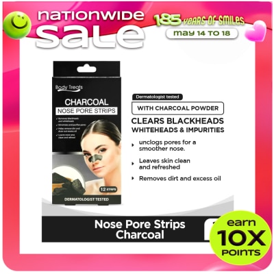 BODY TREATS - Nose Pore Strips Charcoal 12s