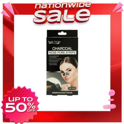 BODY TREATS Nose Pore Strips Charcoal 12s
