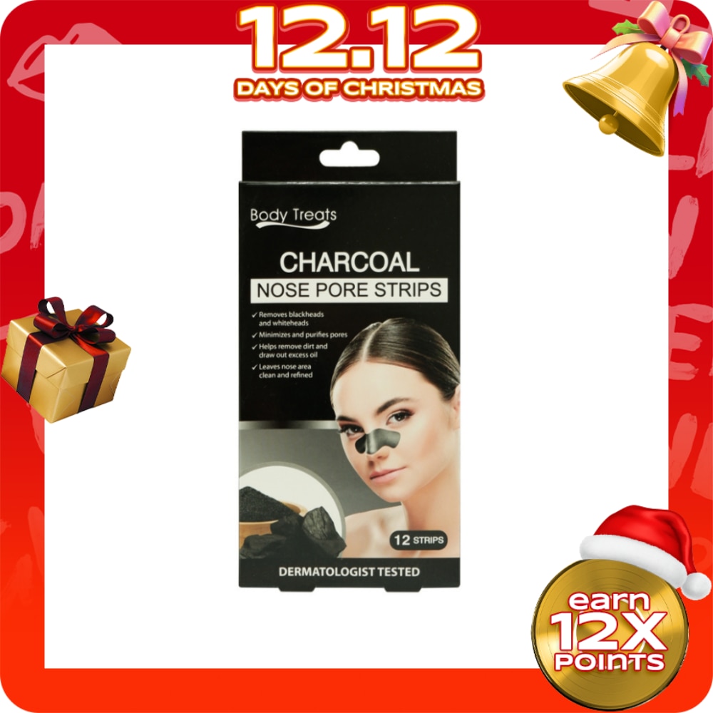 Nose Pore Strips Charcoal 12s