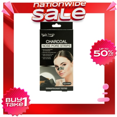 BODY TREATS Nose Pore Strips Charcoal 12s
