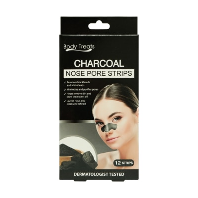 BODY TREATS Nose Pore Strips Charcoal 12s