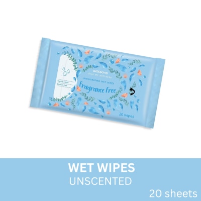 WATSONS Invigorating Wet Wipes Unscented 20 Sheets