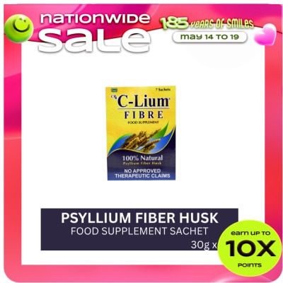 CLIUM - Psyllium Fiber Husks 30g Sachet x 7 Sachet