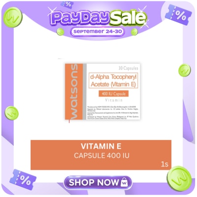 WATSONS GENERICS Vitamin E 400IU 1 Tablet image