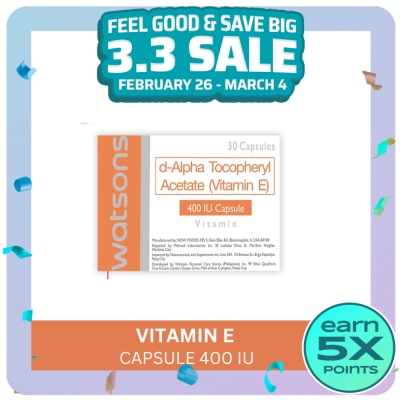 WATSONS GENERICS Vitamin E 400IU 1 Tablet