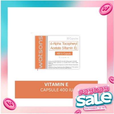WATSONS GENERICS Vitamin E 400IU 1 Tablet image