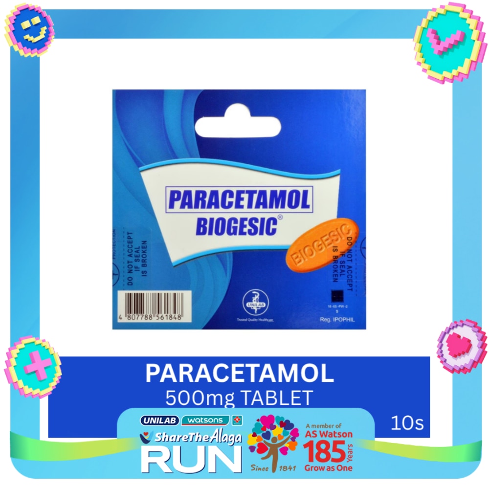 Biogesic Paracetamol 500mg 10 Tablets