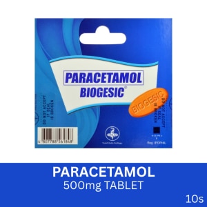 Biogesic Paracetamol 500mg 10 Tablets