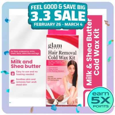 GLAMWORKS Milk and Shea Butter Hair Removal Wax 50g