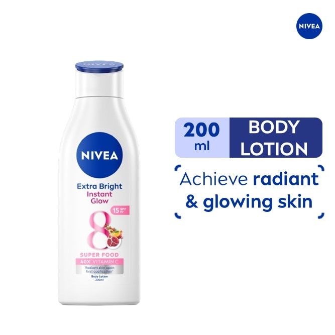 NIVEA Body Extra Bright Instant Glow Lotion, 200ml