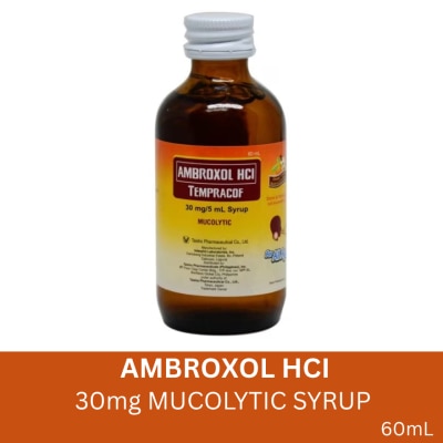 TEMPRA Tempracof Ambroxol HCI 30mg/5ml Orange Vanilla Butterscotch Syrup 60ml