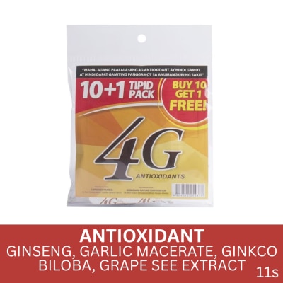 4G Ginseng; Garlic macerate; Ginkgo biloba; Grape Seed Extract 10 Tablets Plus 1