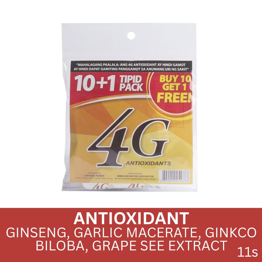 Ginseng; Garlic macerate; Ginkgo biloba; Grape Seed Extract 10 Tablets Plus 1