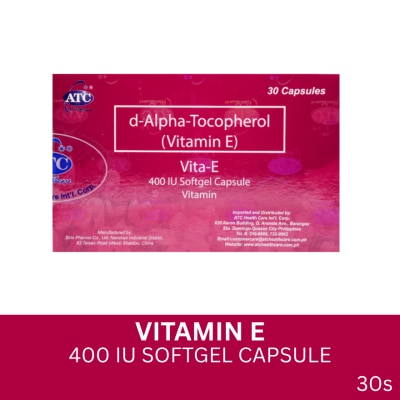 ATC HEALTH Vitamin E 30 Softgel Capsules