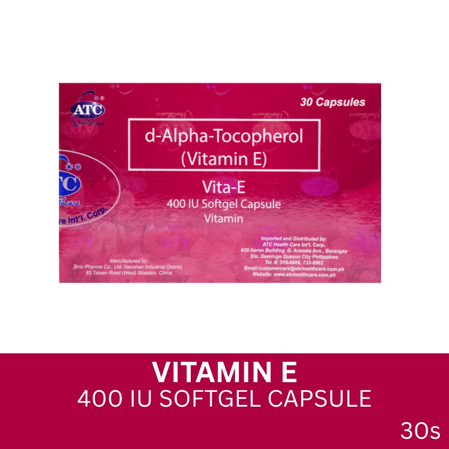 Vitamin E 30 Softgel Capsules