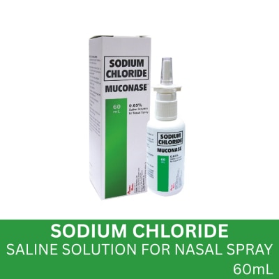 MUCONASE Sodium Chloride 0.65% Nasal Spray 60mL
