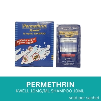 KWELL - Permethrin 10mg/mL Shampoo 10mL/Sachet