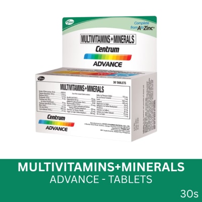CENTRUM Centrum Advance Multivitamins + Minerals 30 Tablets Bottle