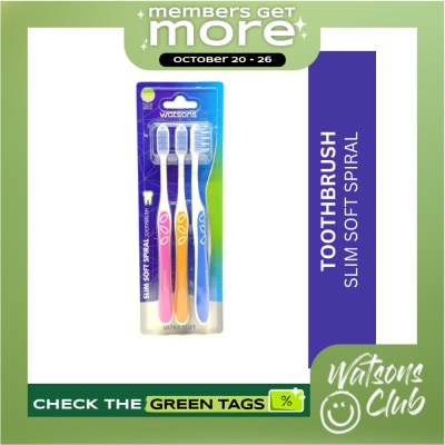 WATSONS Toothbrush Slim Soft Spiral Set Of 3 image