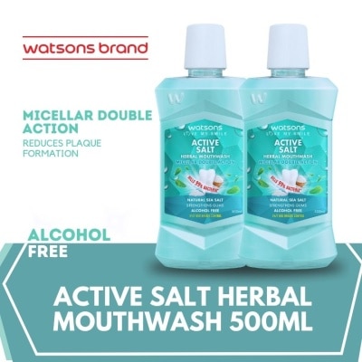 WATSONS Herbal Salt Mouthwash 500ml