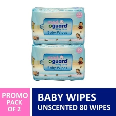 MED GUARD Baby Care Baby Wipes 2 Pack Of 80 Count