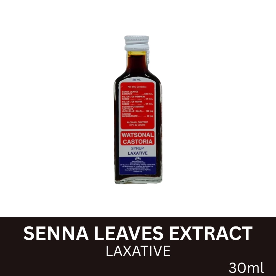 Senna Leaves Extract Sodium Potassium Tartrate Syrup 30mL