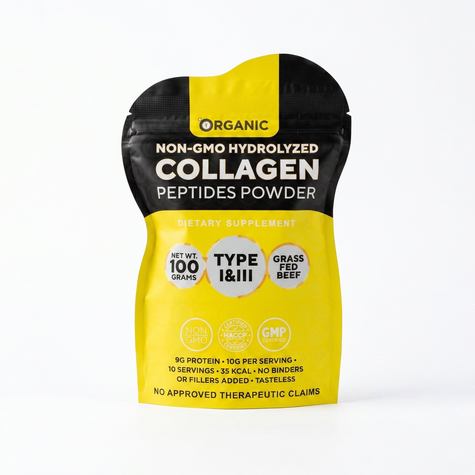 1Organic Collagen Peptides Powder 100 Grams Pouch image
