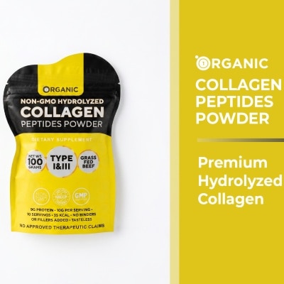 HERBS OF THE EARTH 1Organic Collagen Peptides Powder 100 Grams Pouch image