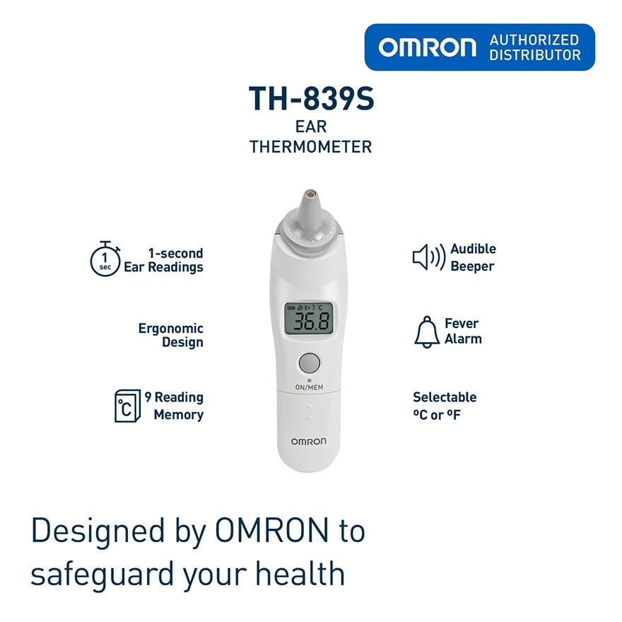 OMRON TH839S Digital Ear Thermometer for Baby and Body Temperature