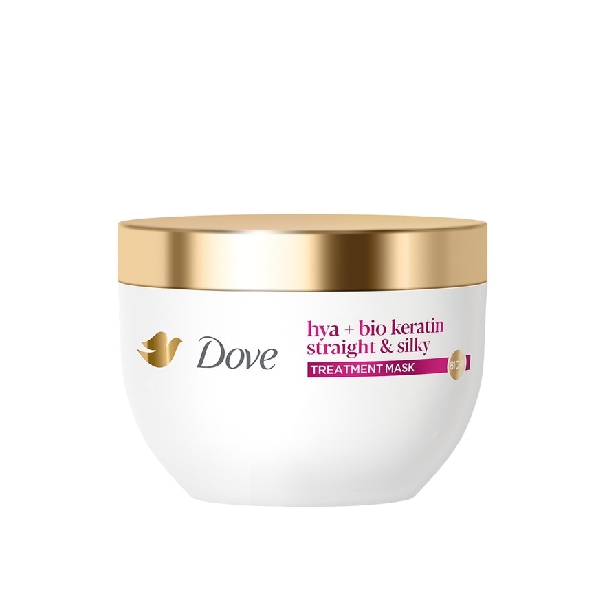 DOVE DOVE Hya+Bio Keratin Straight & Silky Treatment Mask 300ml