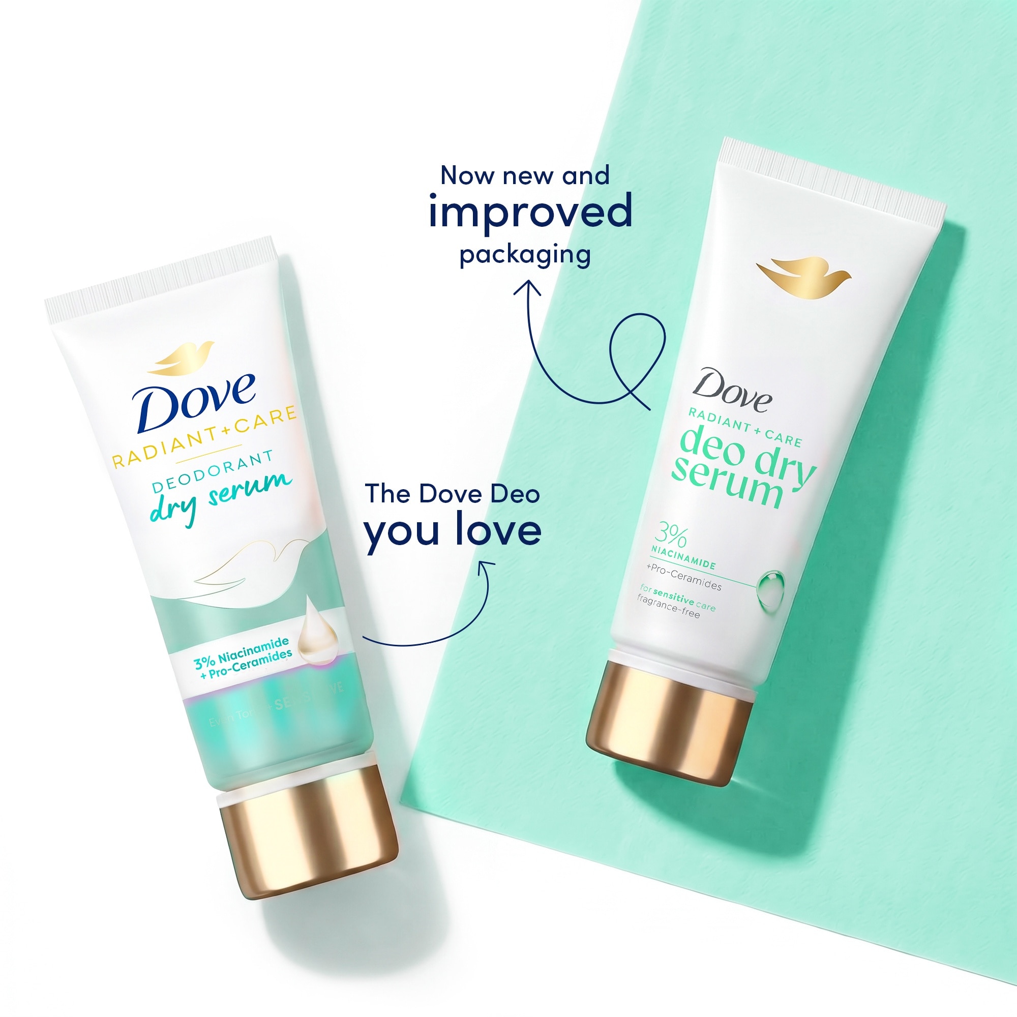 DOVE Radiant + Care Dry Serum Niacinamide + Ceramides Deodorant 40ml image