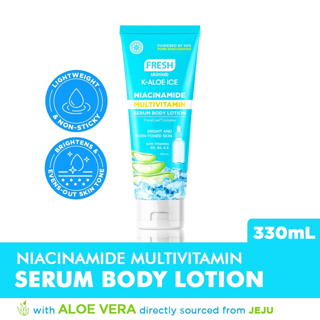FRESH Skinlab K-Aloe Ice Niacinamide Multivitamin Serum Body Lotion 330ml