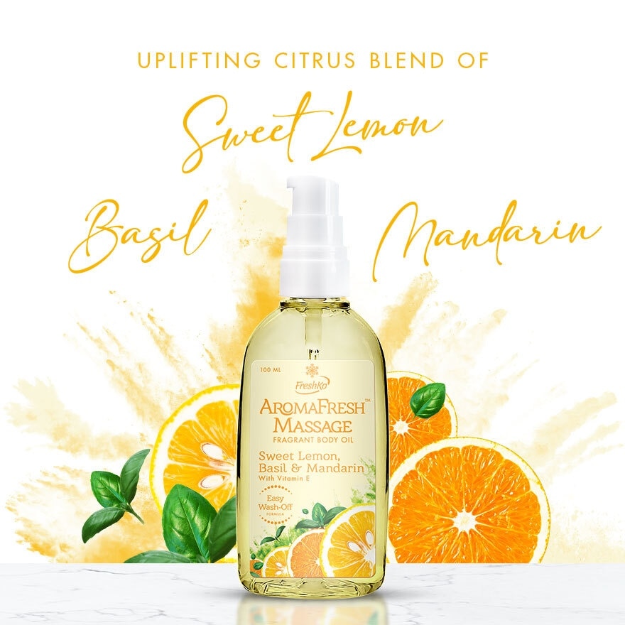 FRESHKO AROMAFRESH MASSAGE Sweet Lemon, Basil & Mandarin 100ml