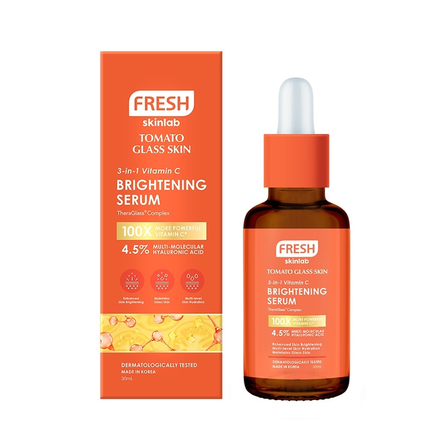 FRESH SKINLAB TOMATO Glass Skin 3 in 1 Vitamin C Brightening Serum 30 ml image