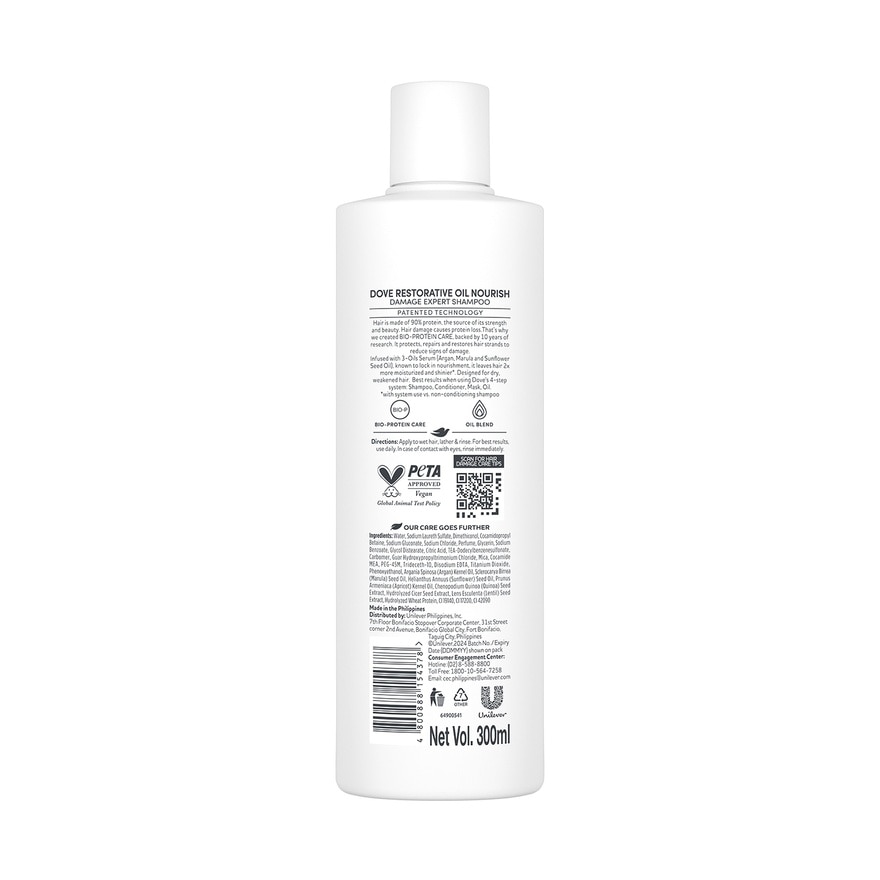 DOVE Restorative Oil Nourishing Care Shampoo 340mL