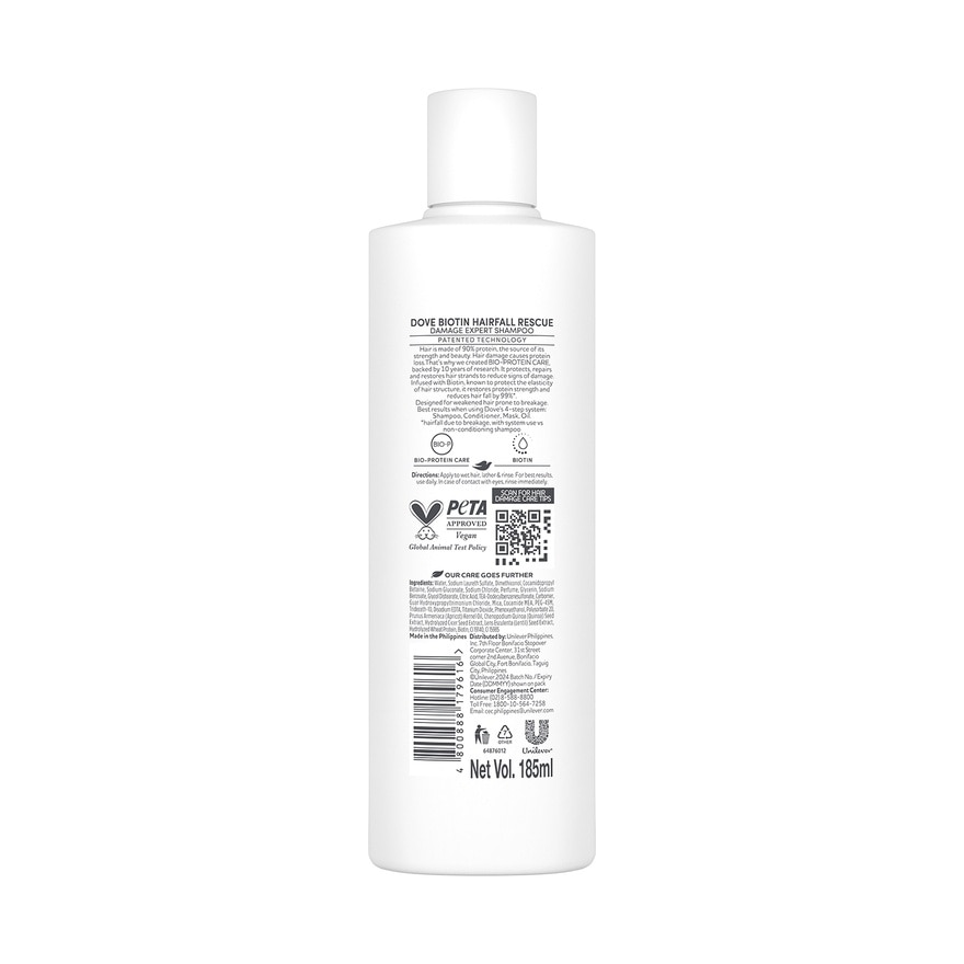 DOVE Biotin Hairfall Rescue Shampoo 170mL