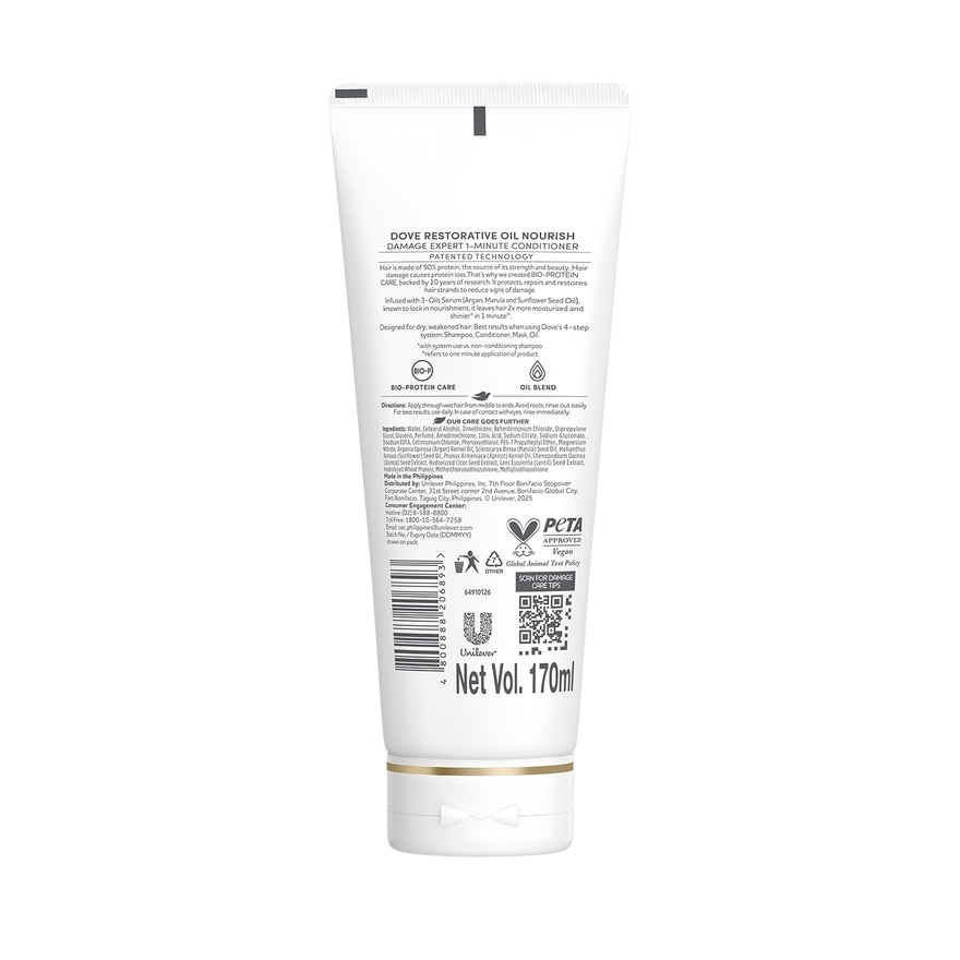 DOVE Restorative Oil Nourishing Care 1 Minute Conditioner 150mL