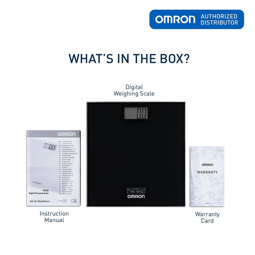 OMRON HN-289-EBK Digital Body Weighing Weight Scale - Black