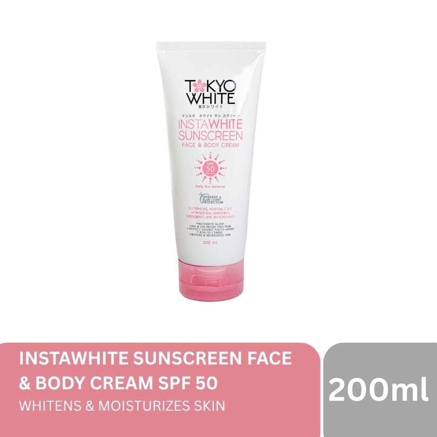 Instawhite Sunscreen Face and Body Cream SPF 50 PA++++ 200ml