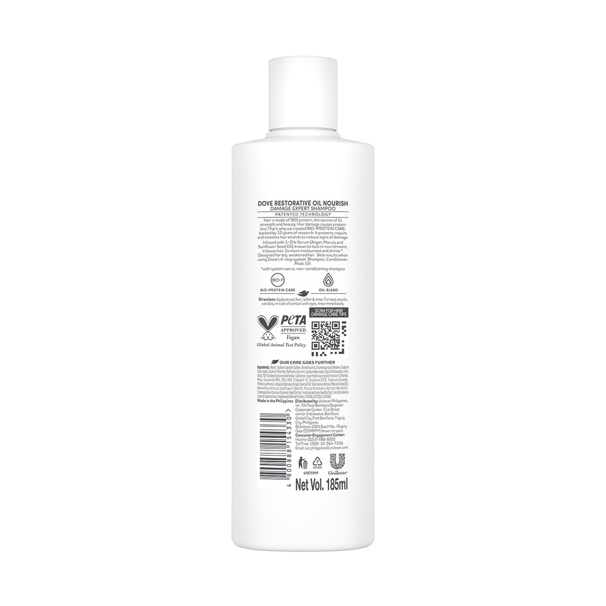 DOVE Restorative Oil Nourishing Care Shampoo 170mL
