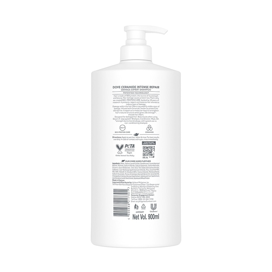 DOVE DOVE Ceramide Intense Repair Shampoo 900mL