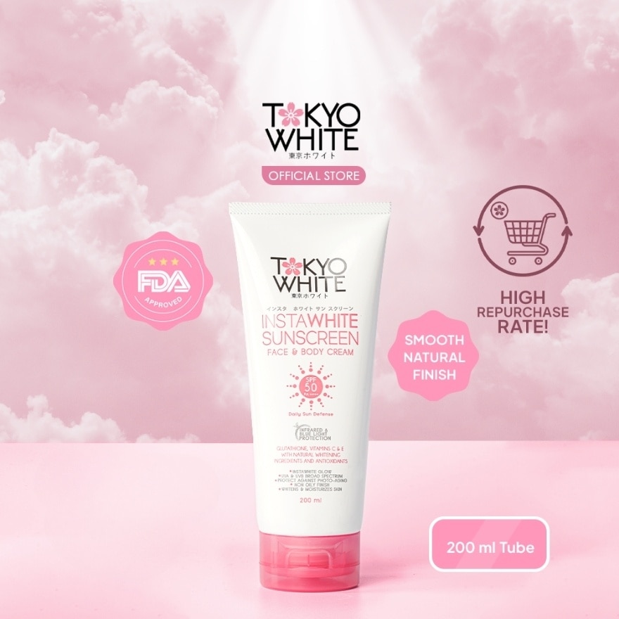 Instawhite Sunscreen Face and Body Cream SPF 50 PA++++ 200ml