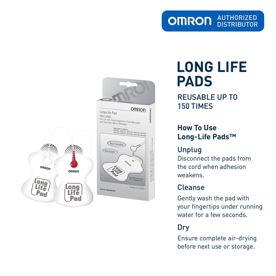 OMRON HV-F021 TENS Electronic Nerve Stimulator Massager Pain Therapy with TENS Pads